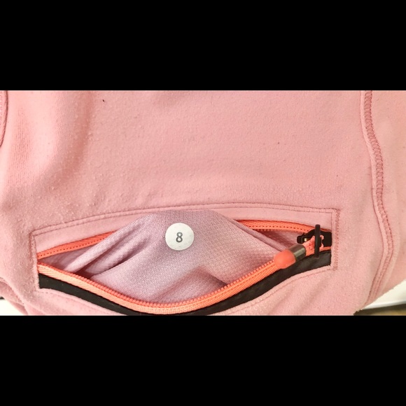 Lululemon Rise and Shine Pullover Bleached Coral Black 1/2 Zip Long Sleeves - Picture 11 of 11